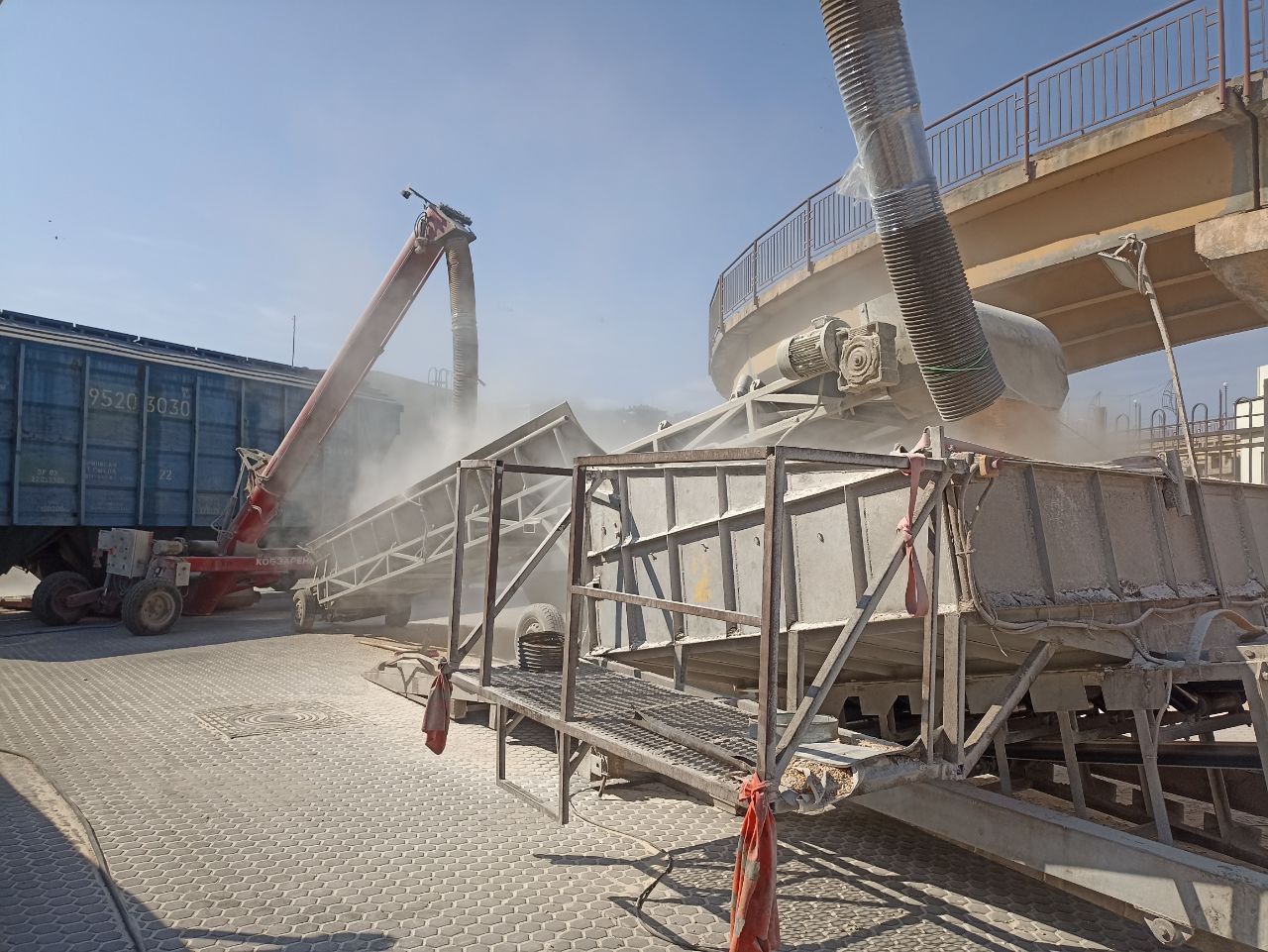 Завантаження балкера зерном в Україні